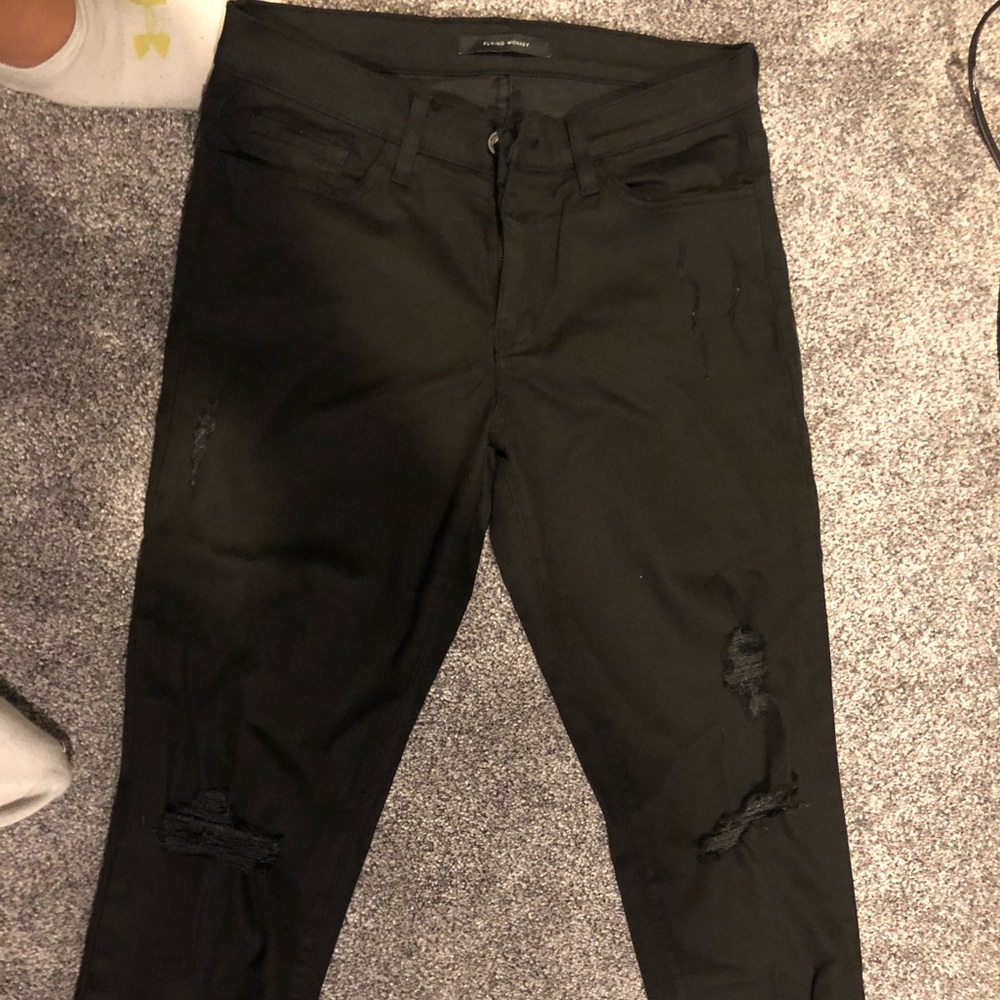 Flying monkey distressed jeans